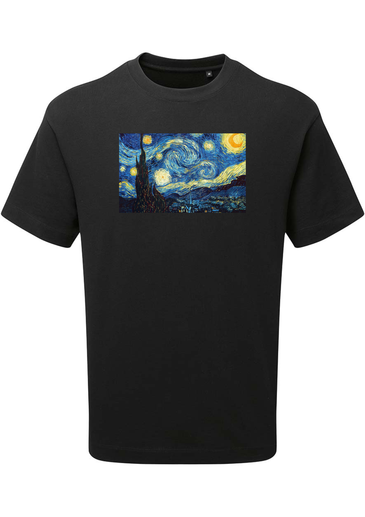 Short Sleeve T Shirt with Starry Night Print