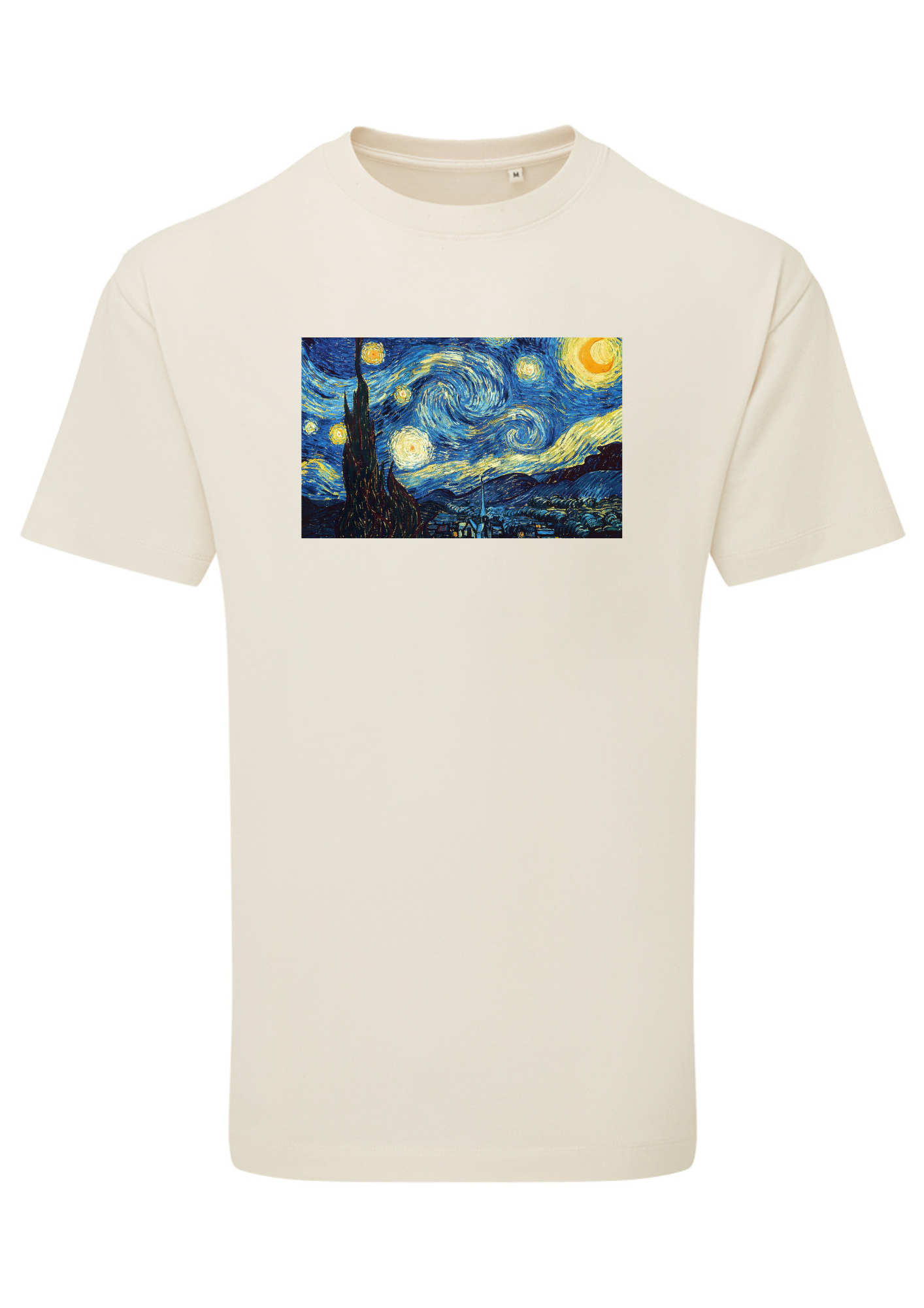 Short Sleeve T Shirt with Starry Night Print