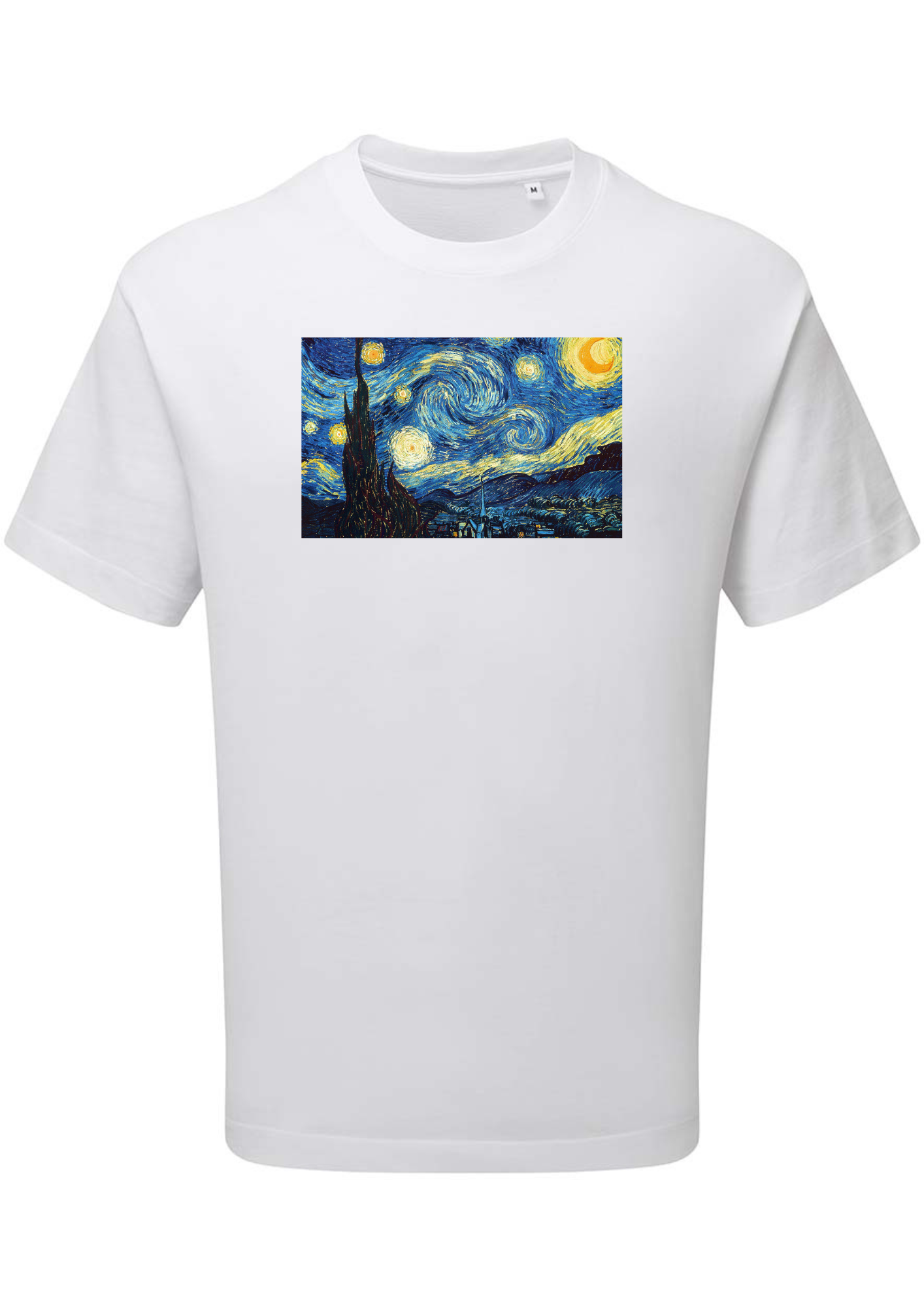 Short Sleeve T Shirt with Starry Night Print